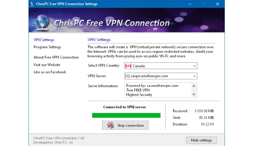 Chrispc Free Vpn Connection 4 26 0824 Free Download