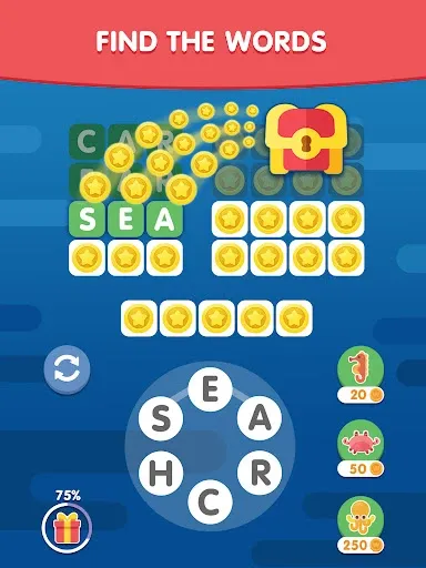Download Word Search Sea Word Puzzle Mod Apk Game Latest Version
