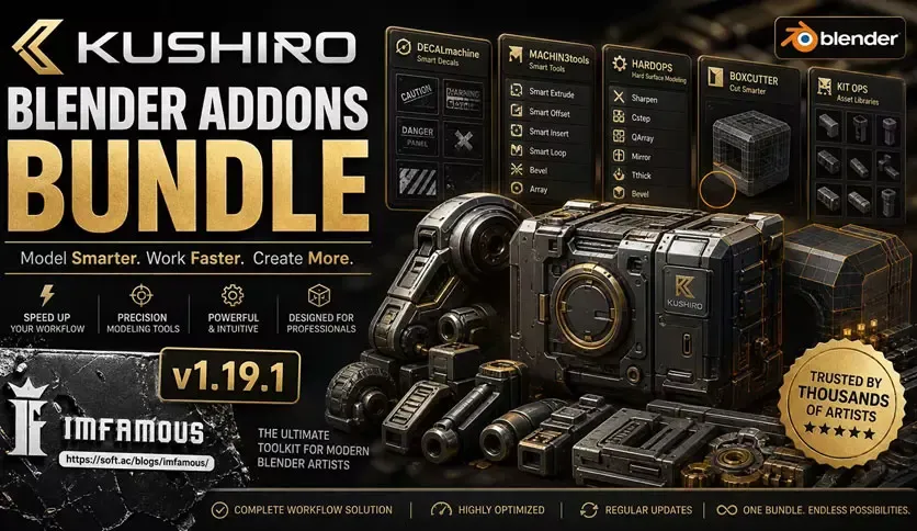 Kushiro Blender Addons Bundle Download Latest Version