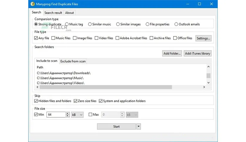 Manyprog Find Duplicate Files 2 5 Free Download
